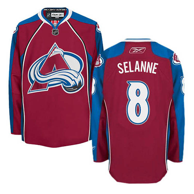 Teemu Selanne Colorado Avalanche #8 Home Ice Hockey Jersey