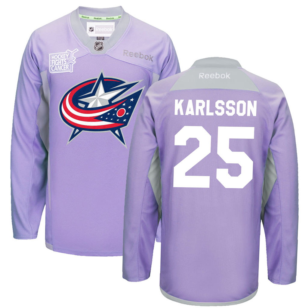 Blue Jackets William Karlsson Purple Practice Jersey