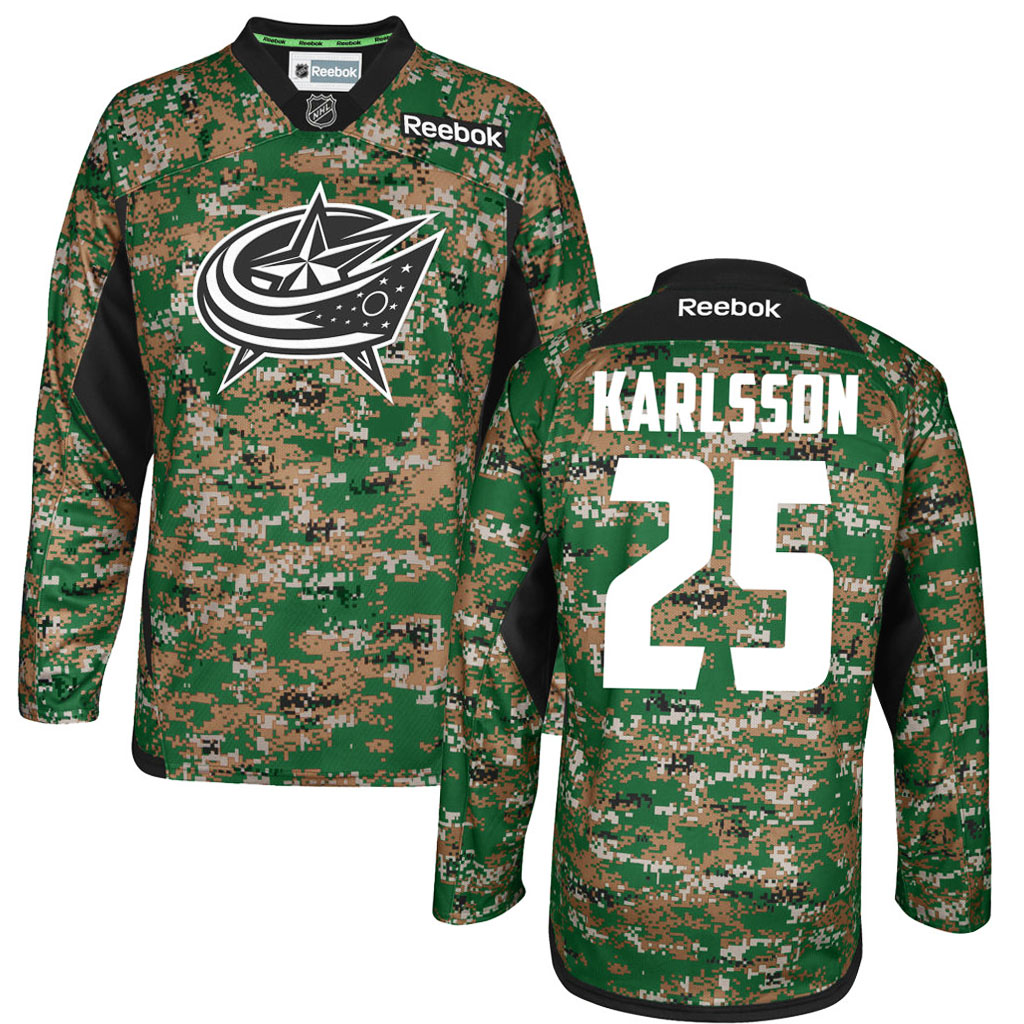 Blue Jackets William Karlsson Camo Veteran's Day Practice Jersey