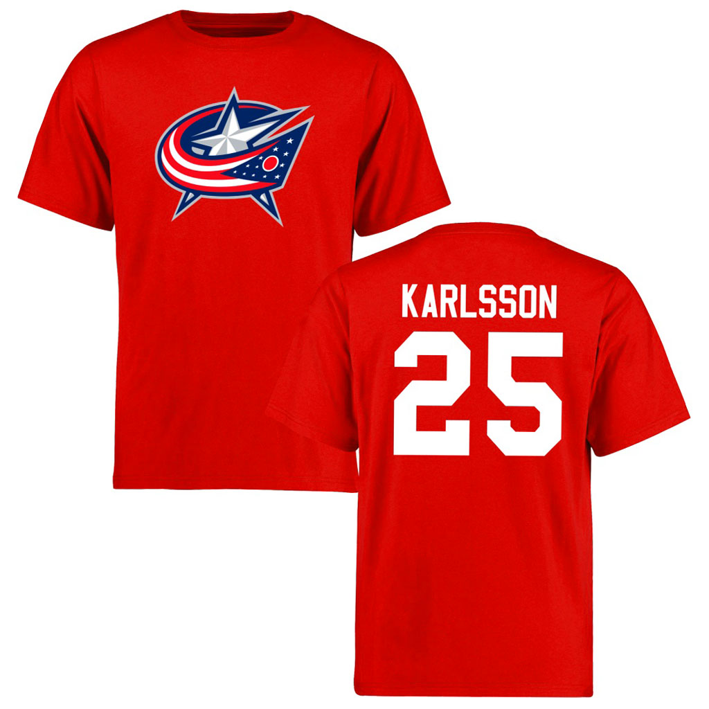 Columbus Blue Jackets William Karlsson Red Short Sleeve T-Shirt