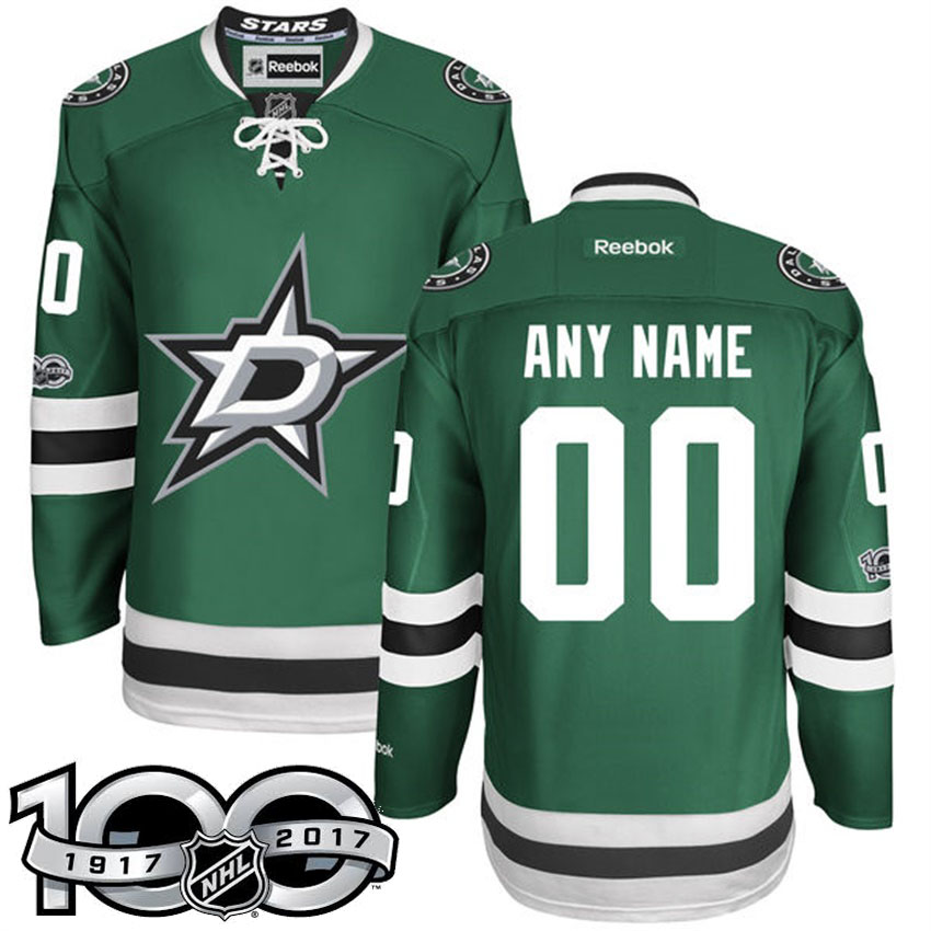 Dallas Stars Green Celebrate 100th Classic Patch Customized Jersey