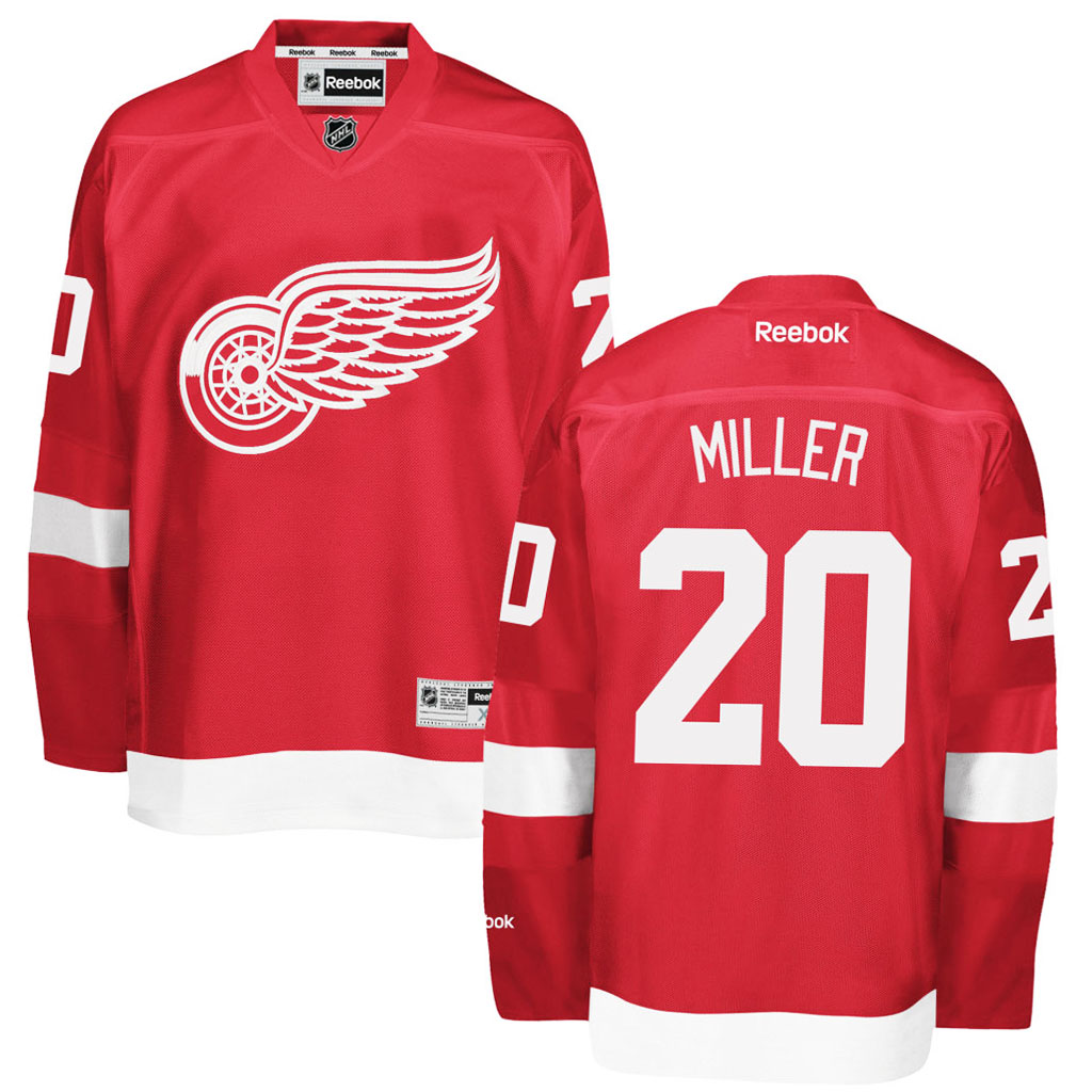 Red Wings Drew Miller Red Premier Home Jersey