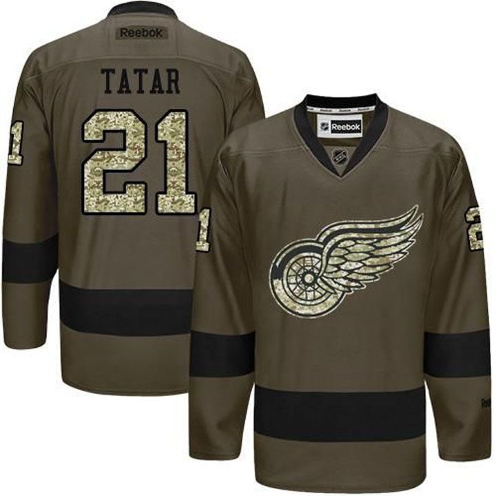 Tomas Tatar Detroit Red Wings #21 Green Camo Player Jersey