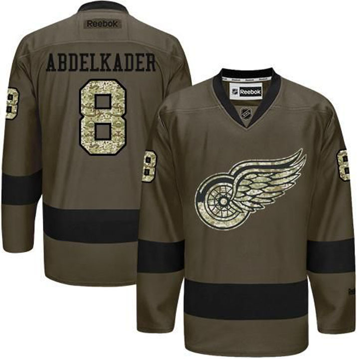 Justin Abdelkader Detroit Red Wings #8 Green Camo Player Jersey