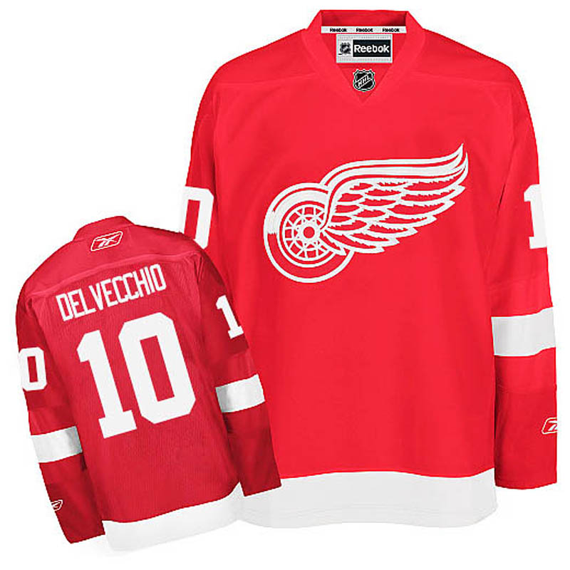 Alex Delvecchio Detroit Red Wings #10 Home Ice Hockey Jersey