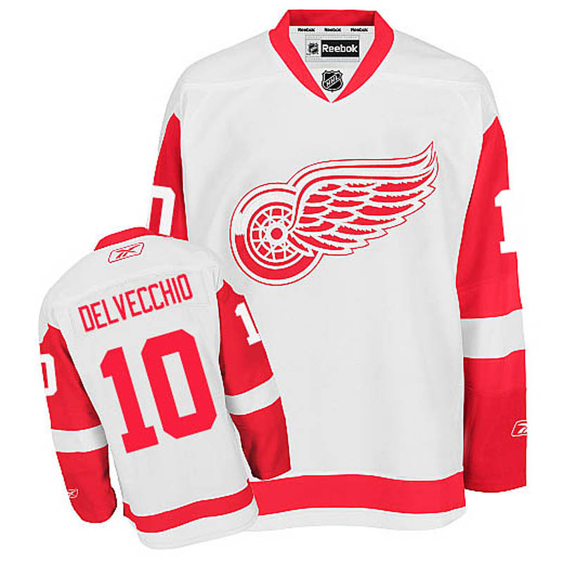 Alex Delvecchio Detroit Red Wings #10 Away Ice Hockey Jersey