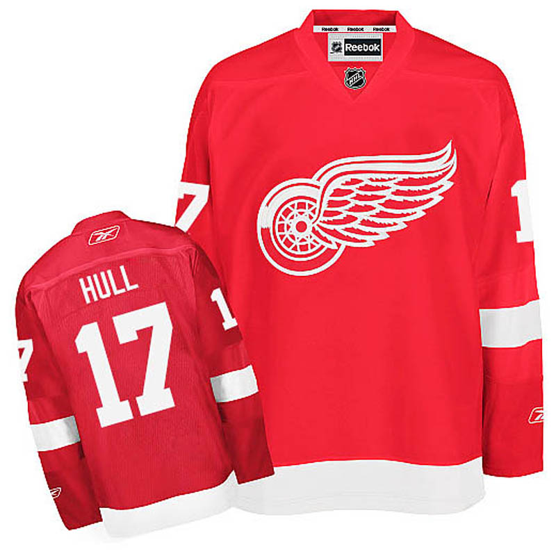 Brett Hull Detroit Red Wings #17 Home Ice Hockey Jersey