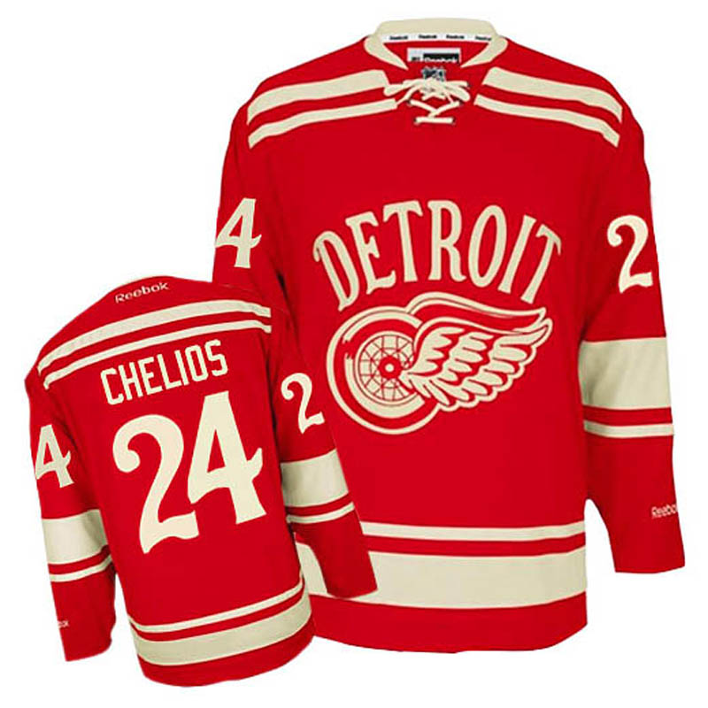 Chris Chelios Detroit Red Wings #24 2014 Winter Classic Ice Hockey Jersey