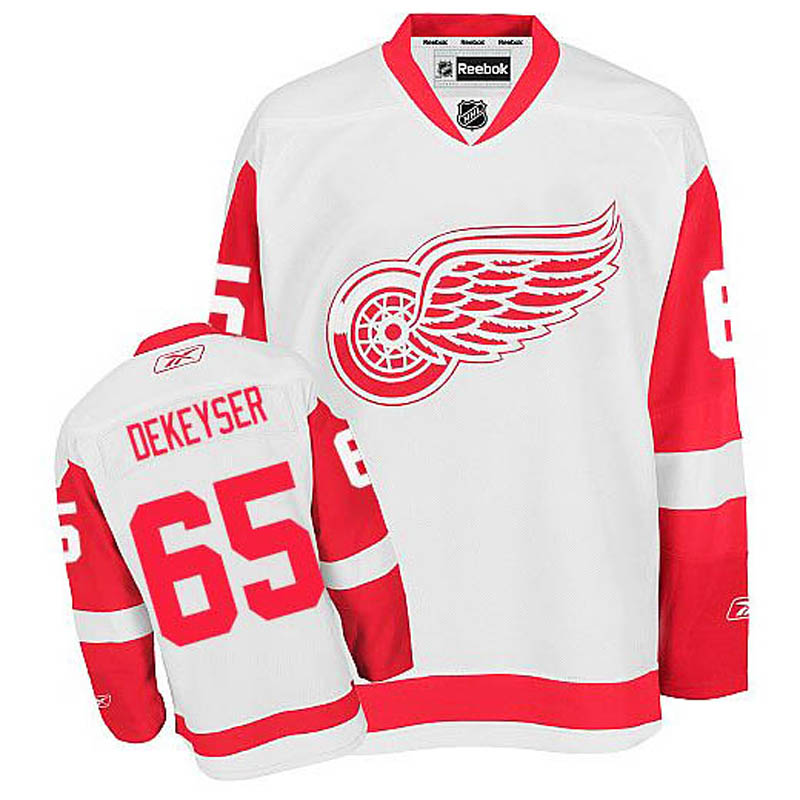 Danny DeKeyser Detroit Red Wings #65 Away Ice Hockey Jersey