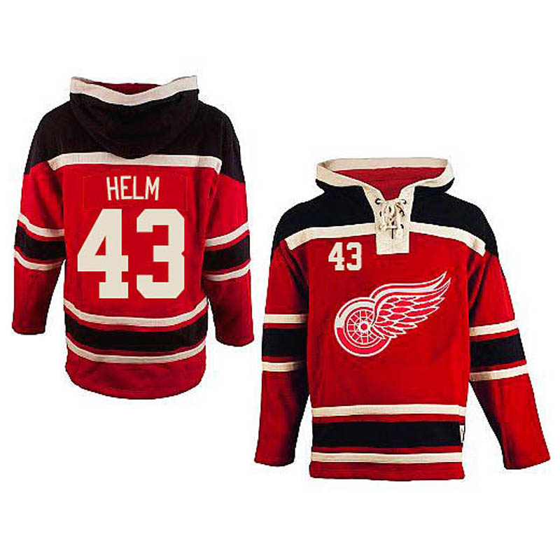 Darren Helm Detroit Red Wings #43 Ice Hockey Sawyer Hooded Sweatshirt