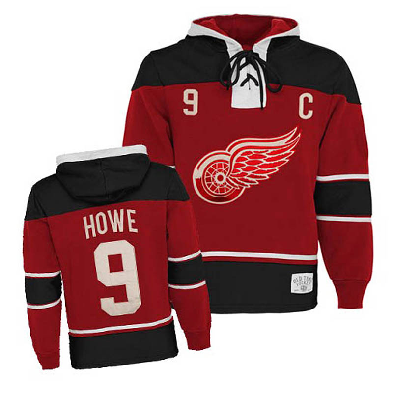 Gordie Howe Detroit Red Wings #9 Ice Hockey Sawyer Hooded Sweatshirt