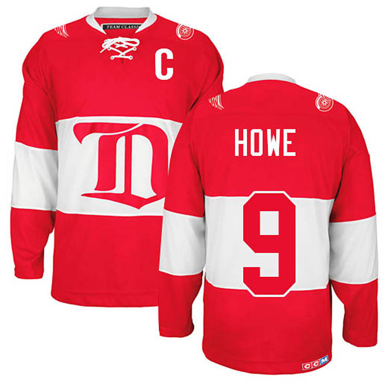 Gordie Howe Detroit Red Wings #9 Winter Classic Ice Hockey Jersey