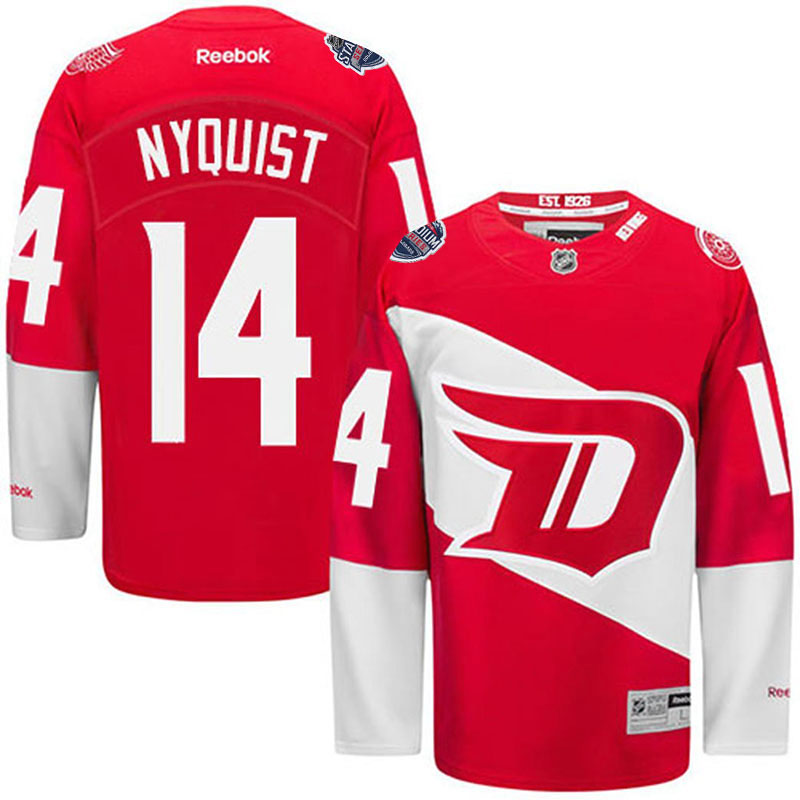 Gustav Nyquist Detroit Red Wings #14 Ice Hockey Jersey