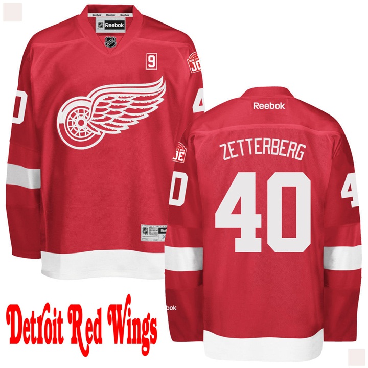 Red Wings Henrik Zetterberg Red Premier Jersey