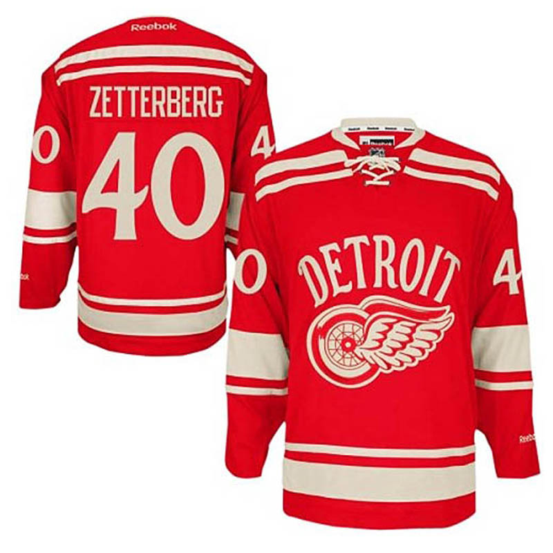 Henrik Zetterberg Detroit Red Wings #40 2014 Winter Classic Ice Hockey Jersey