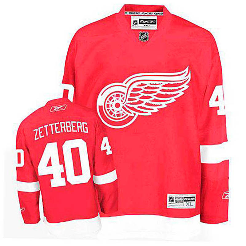 Henrik Zetterberg Detroit Red Wings #40 Home Ice Hockey Jersey