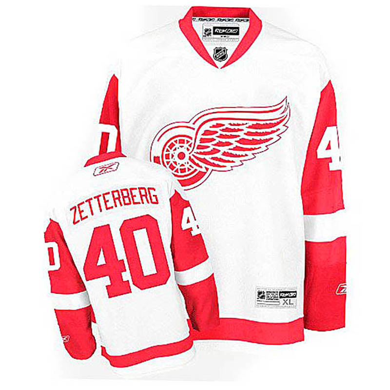 Henrik Zetterberg Detroit Red Wings #40 Away Ice Hockey Jersey