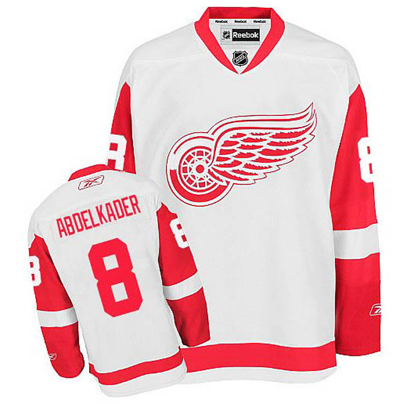 Justin Abdelkader Detroit Red Wings #8 Away Ice Hockey Jersey