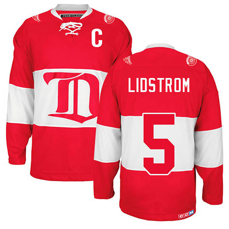 Nicklas Lidstrom Detroit Red Wings #5 Winter Classic Ice Hockey Jersey