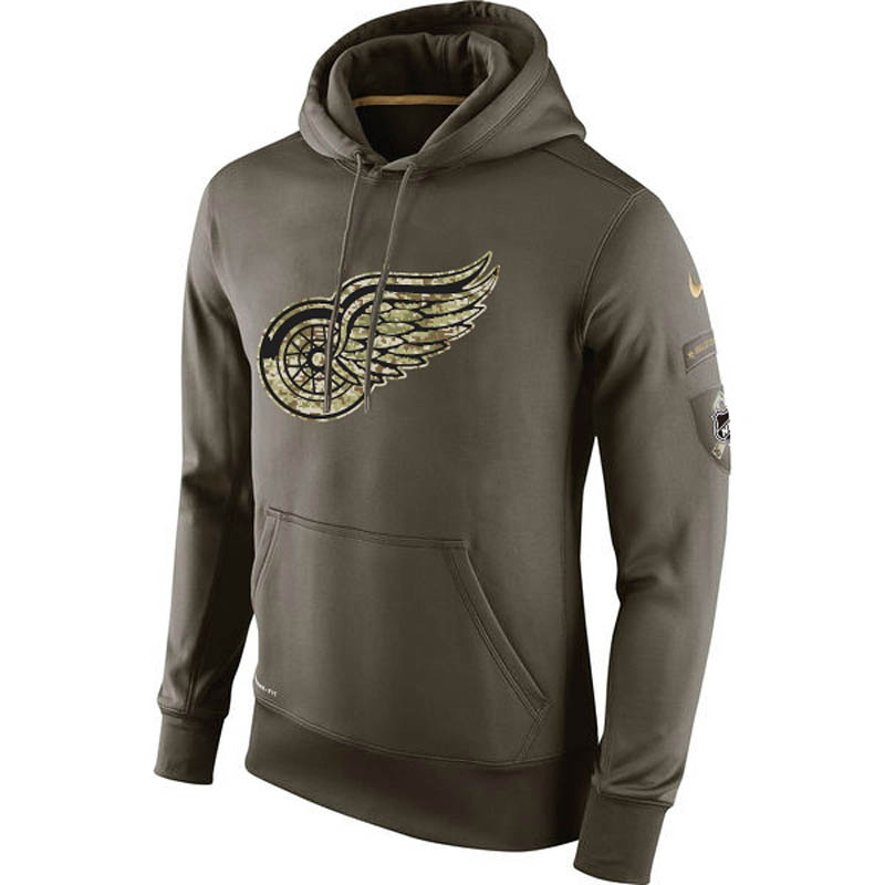 Red Wings Olive KO Performance Hoodie