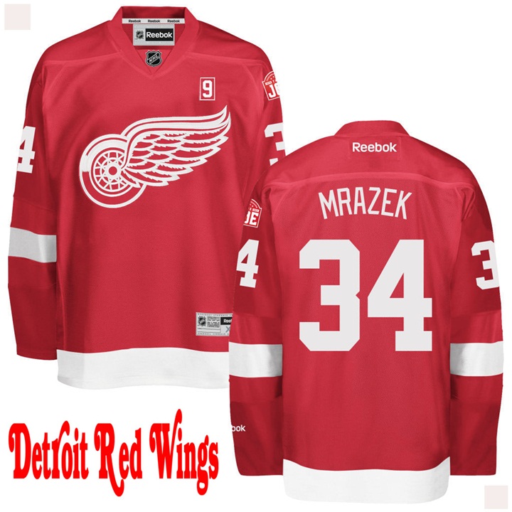 Red Wings Petr Mrazek Red Premier Jersey