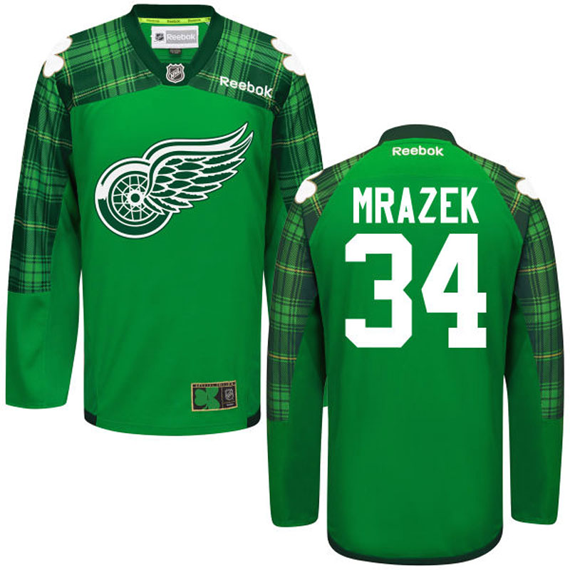 Petr Mrazek Detroit Red Wings #34 Ice Hockey Jersey