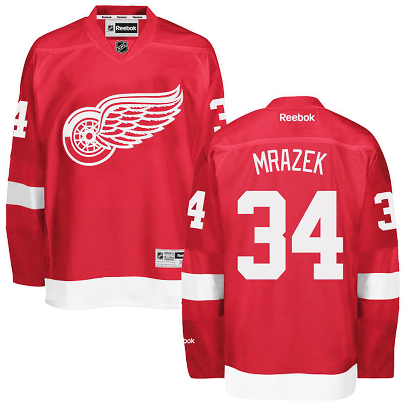 Petr Mrazek Detroit Red Wings #34 Ice Hockey Jersey