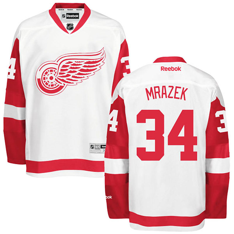 Petr Mrazek Detroit Red Wings #34 Ice Hockey Jersey