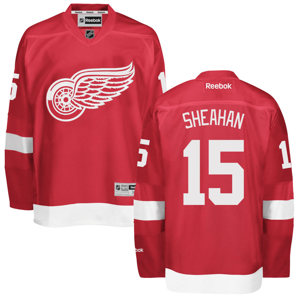 Red Wings Riley Sheahan Red Premier Home Jersey