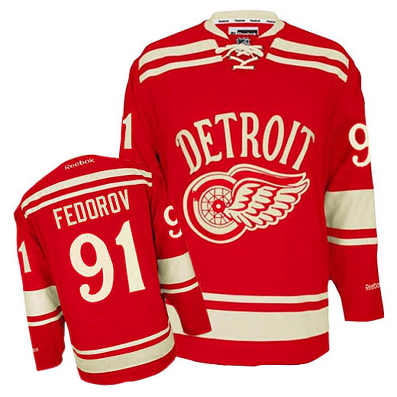 Sergei Fedorov Detroit Red Wings #91 2014 Winter Classic Ice Hockey Jersey