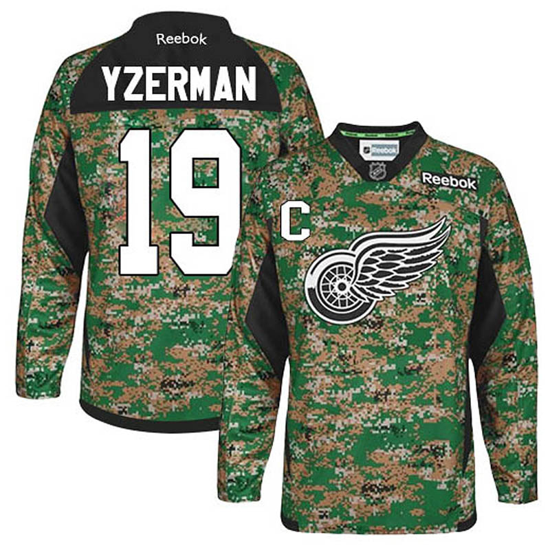 Steve Yzerman Detroit Red Wings #19 Veterans Day Ice Hockey Jersey