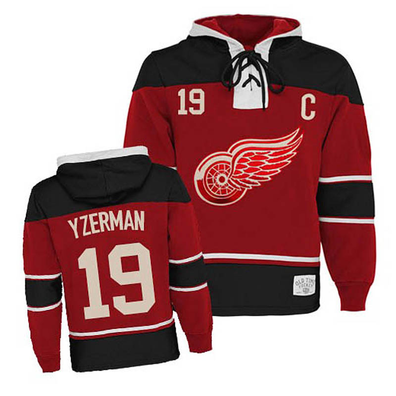 Steve Yzerman Detroit Red Wings #19 Ice Hockey Sawyer Hooded Sweatshirt