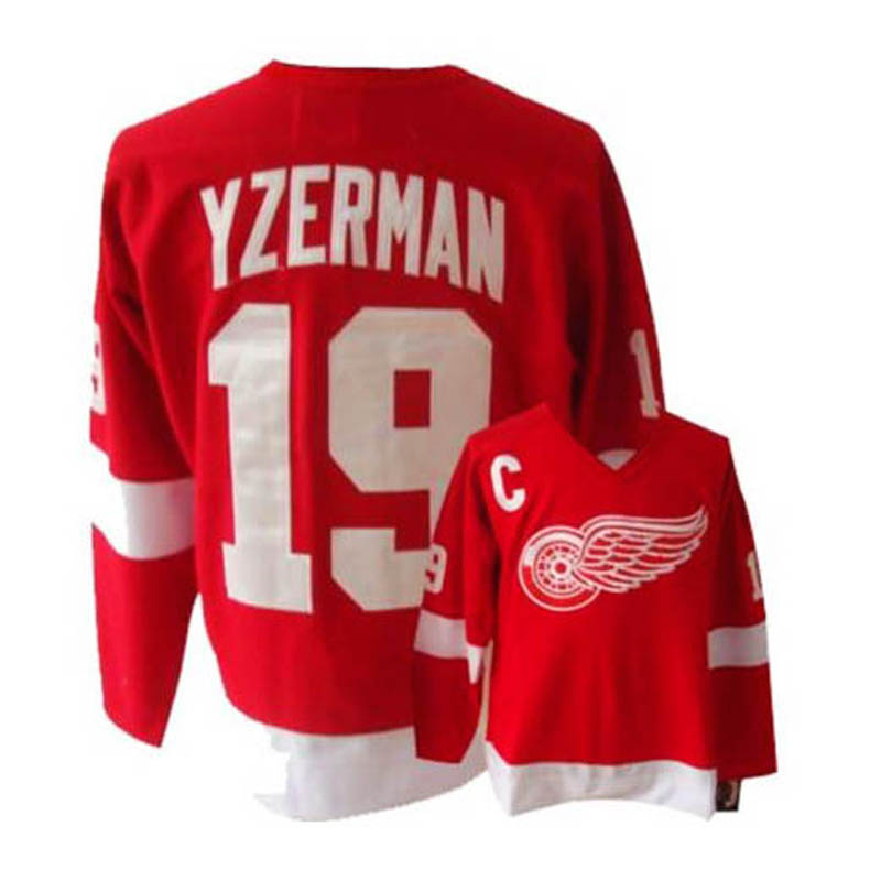 Steve Yzerman Detroit Red Wings #19 Throwback Ice Hockey Jersey