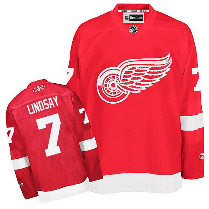 Ted Lindsay Detroit Red Wings #7 Home Ice Hockey Jersey