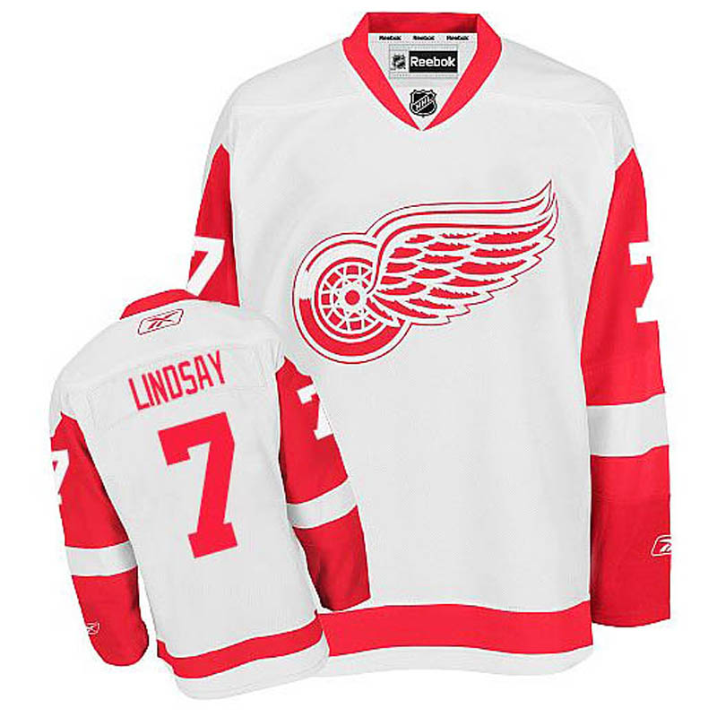 Ted Lindsay Detroit Red Wings #7 Away Ice Hockey Jersey