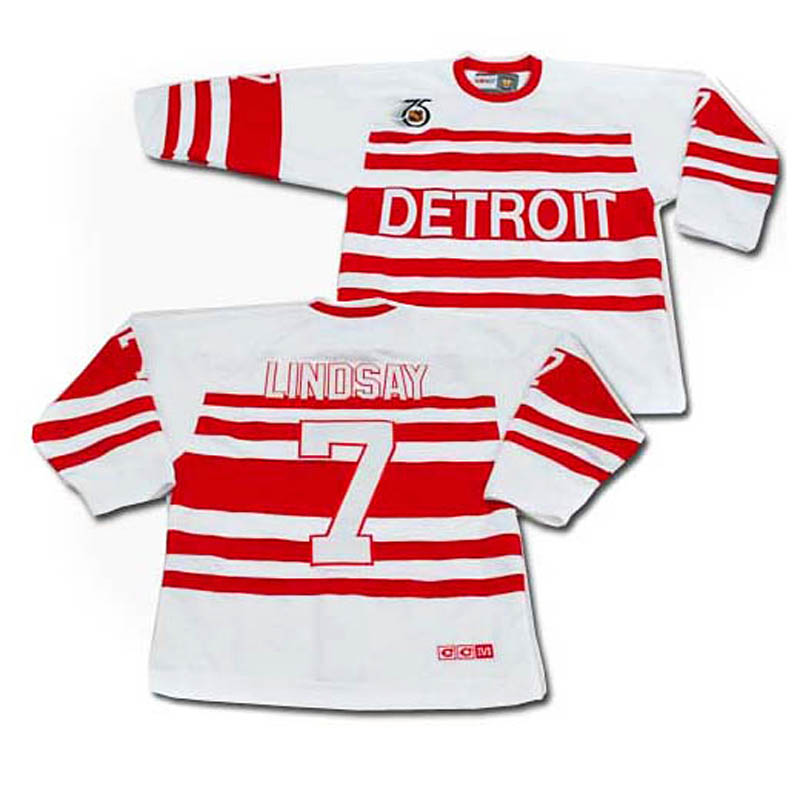 Ted Lindsay Detroit Red Wings #7 Throwback Ice Hockey Jersey