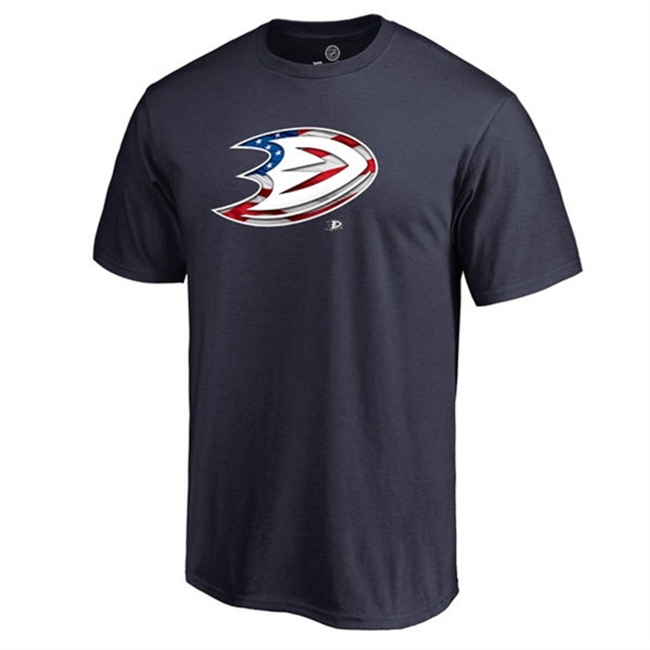 Anaheim Ducks Banner Wave Navy T-Shirt