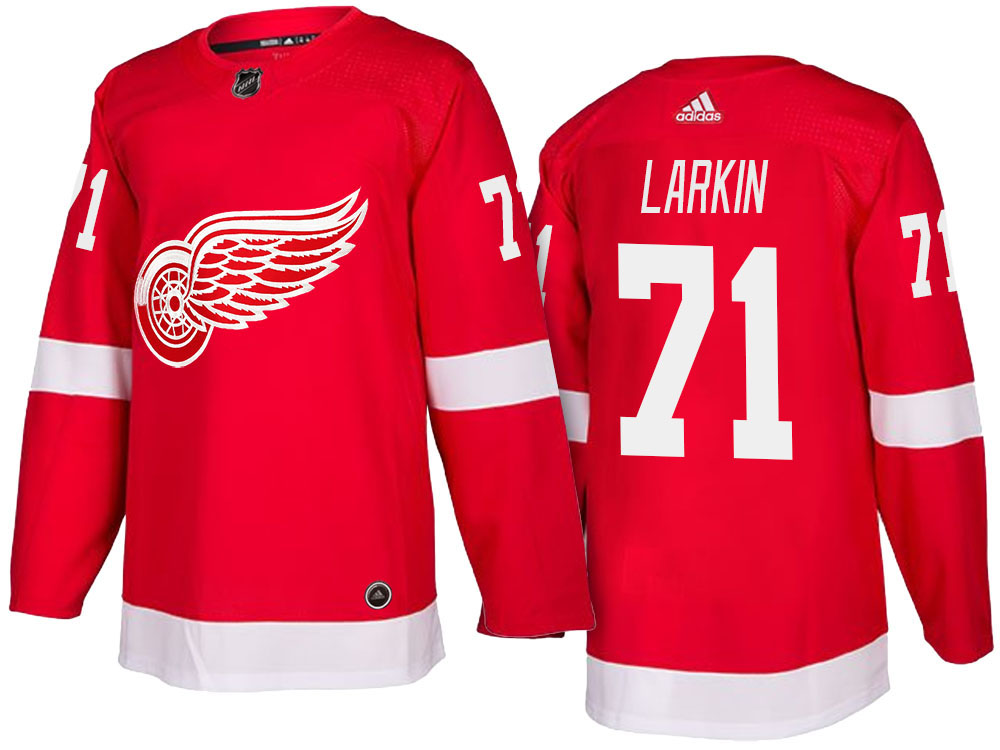 NHL Men's Detroit Red Wings #71 Dylan Larkin Red 2017-2018 Season New-Look Jersey