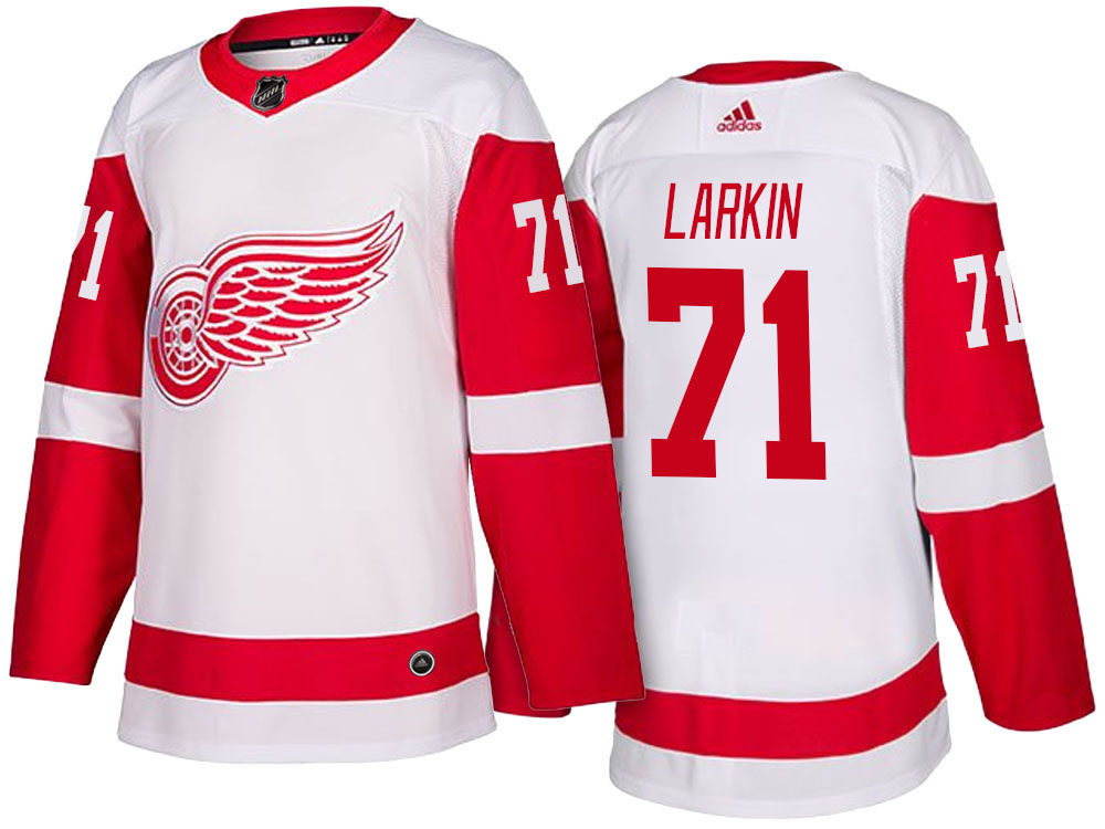 NHL Men's Detroit Red Wings #71 Dylan Larkin White 2017-2018 Season New-Look Jersey