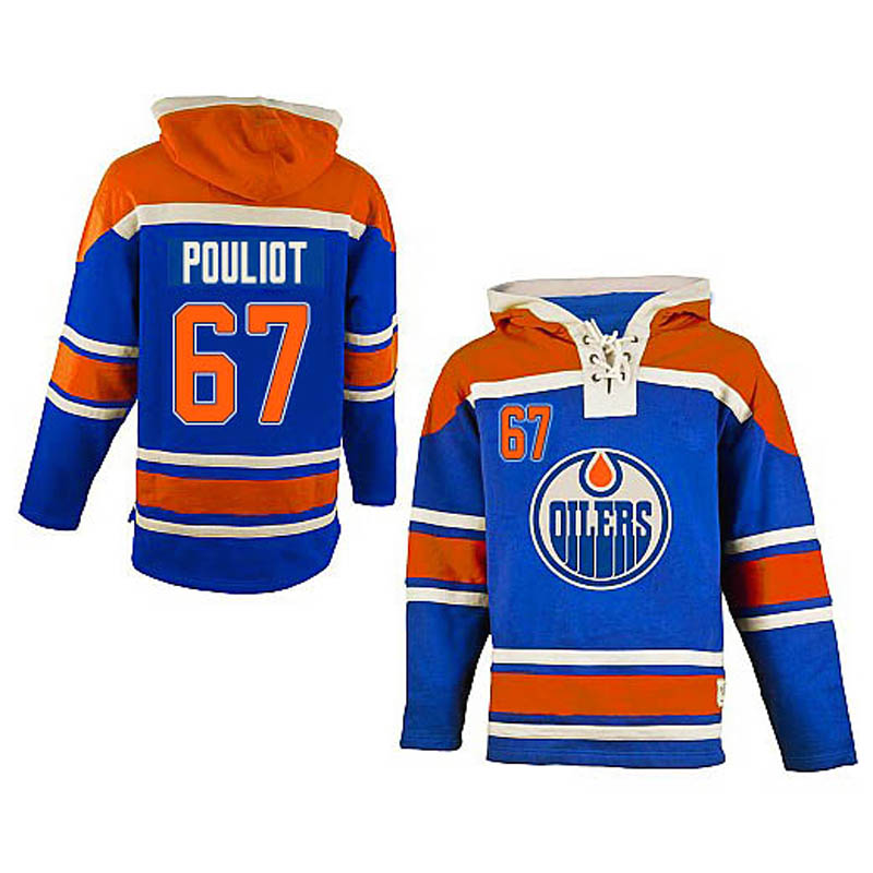 Benoit Pouliot Edmonton Oilers #67 Ice Hockey Sawyer Hooded Sweatshirt