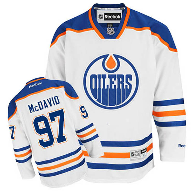 Connor McDavid Edmonton Oilers #97 Away Ice Hockey Jersey