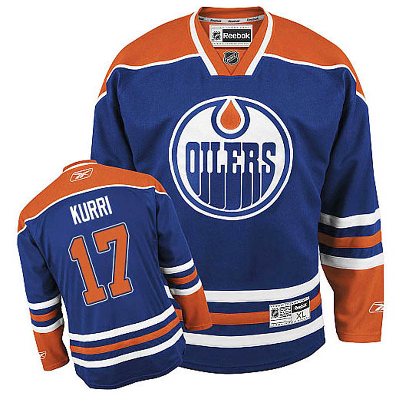 Jari Kurri Edmonton Oilers #17 Home Ice Hockey Jersey