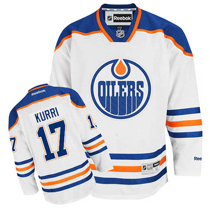 Jari Kurri Edmonton Oilers #17 Away Ice Hockey Jersey