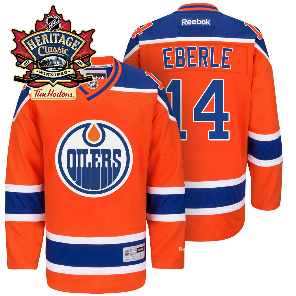 Oilers Jordan Eberle Orange WHA Game Heritage Classic Jersey