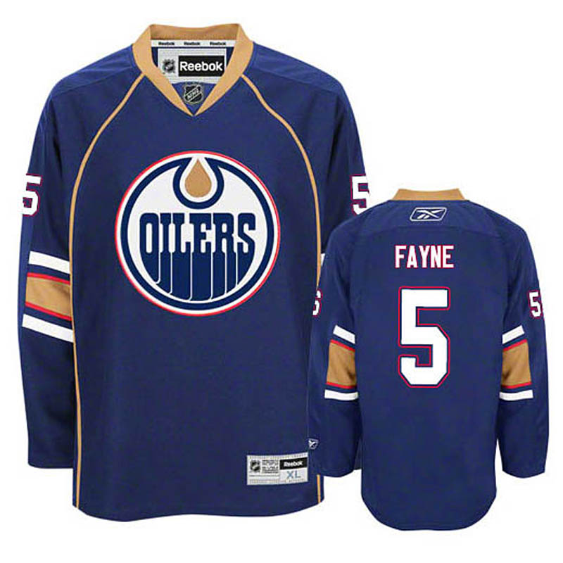 Mark Fayne Edmonton Oilers #5 Third Ice Hockey Jersey