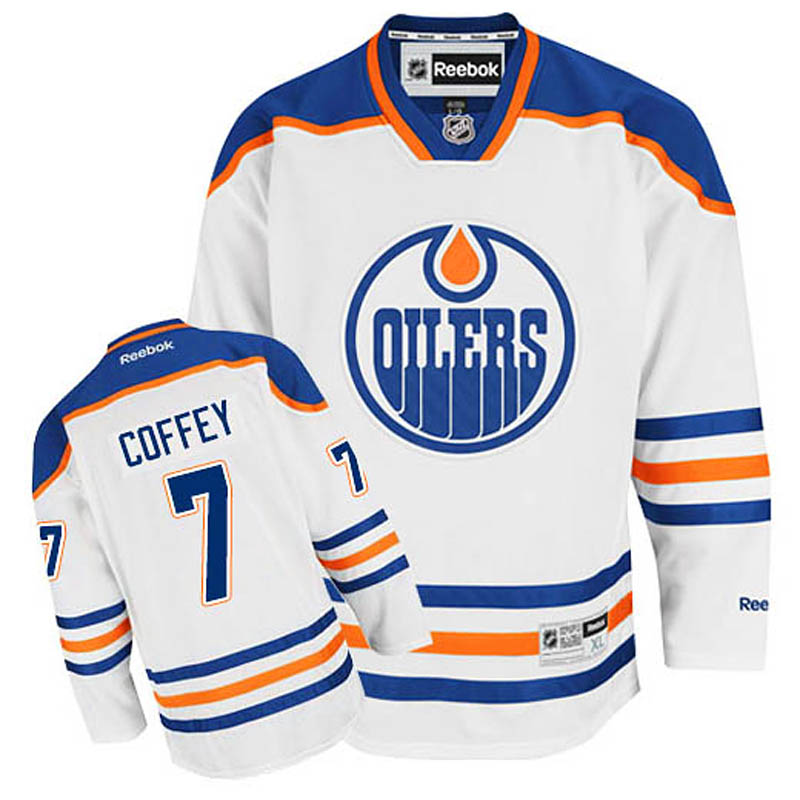 Paul Coffey Edmonton Oilers #7 Away Ice Hockey Jersey