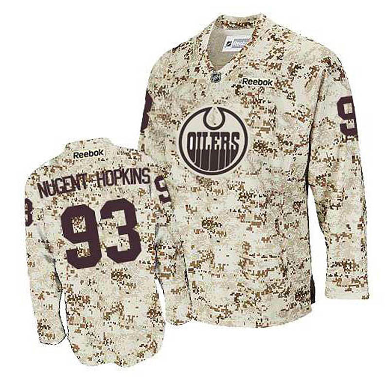 Ryan Nugent-Hopkins Edmonton Oilers #93 Camouflage Ice Hockey Jersey