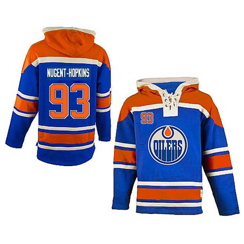 Ryan Nugent-Hopkins Edmonton Oilers #93 Ice Hockey Sawyer Hooded Sweatshirt