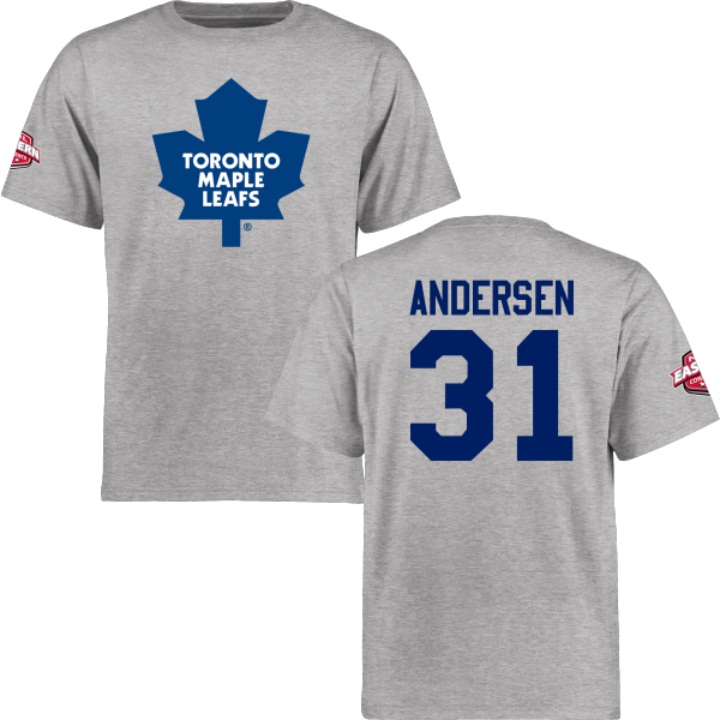 Frederik Andersen Maple Leafs Grey T-Shirt