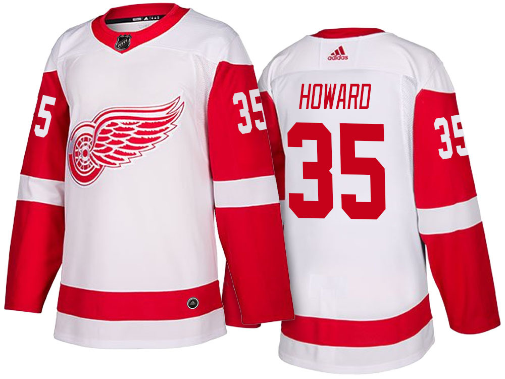 NHL Men's Detroit Red Wings #35 Jimmy Howard White 2017-2018 Season New-Look Jersey